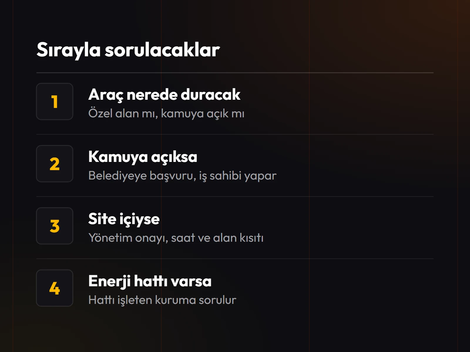 İzin kararı tek soruya bağlı: araç kamuya açık alanı işgal ediyor mu, etmiyor mu.